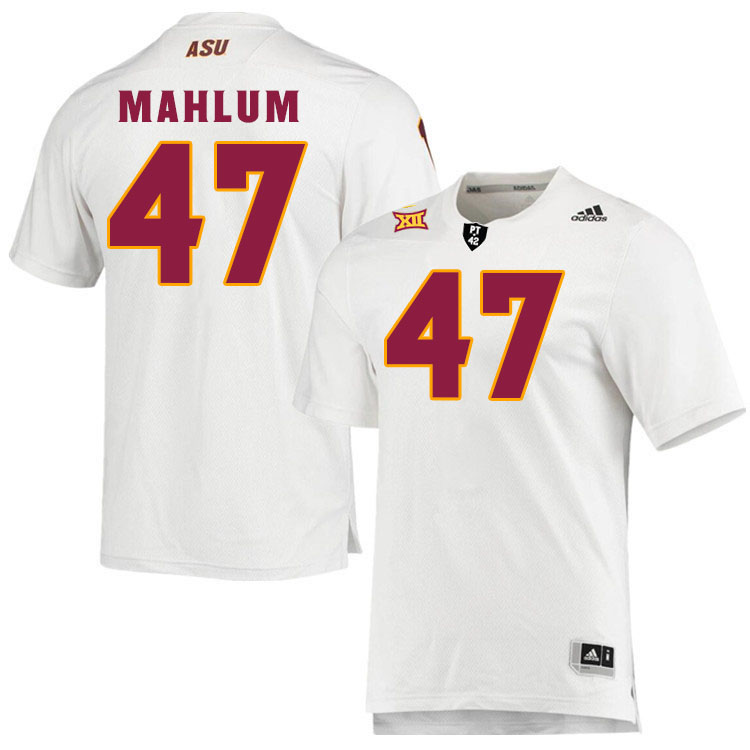 Men #47 Race Mahlum Arizona State Sun Devils College Football Jerseys Stitched-White